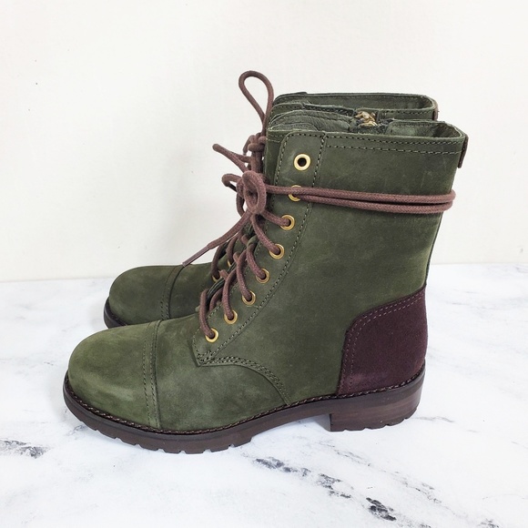 UGG Kilmer  Green Combat Boots - Picture 3 of 7